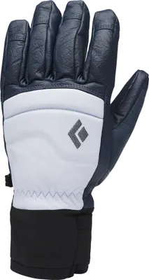 Schwarze Skihandschuhe "Women"s Spark Gloves" von Black Diamond mit weißem Handgelenkbereich.