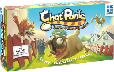 Immagine prodotto di Gioco di società Chat'Panic MEGABLEU, gioco per gatti, evita il cane Moloss, gioco per famiglie