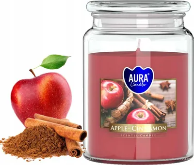 Image de AURA Bougie Parfumée POMME - CANNELLE 100h snd99-87