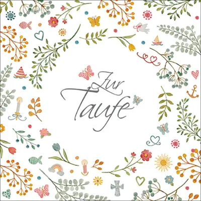 Produktbild von Ambiente Serviette Zur Taufe 20er Pack Party Tischdeko 33x33 cm