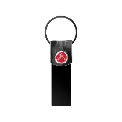 Image de Porte-clés Citroën Noir Officiel, Logo Noir