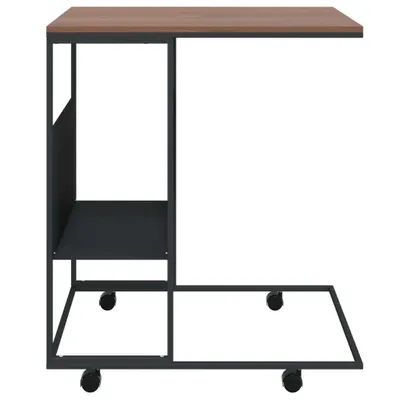 Produktbild von "Winter Sale" Couchtische - Schwarz Beistelltisch mit Rollen Schwarz 55x36x63,5cm Holzwerkstoff DE8048951