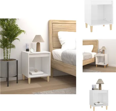 Obrázok produktu pre vidaXL Nočný stolík vysoký lesk biely 40x35x50 cm materiál na báze dreva - Nočné stolíky