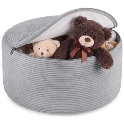 Produktbild von MISIOO Sitzsack Bezug ohne Füllung – Mochi Kuscheltier Aufbewahrung, 2-in-1 Sitzpouf für Kinder ab 3 Jahren, waschbare Hülle
