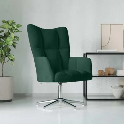 Obrázok produktu pre vidaXL Relax kreslo Dark Green Velvet