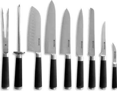 Produktbild von Messerset, 9-teilig, Schwarz, 445x260x(H)65mm