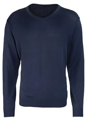 Produktbild von Premier Workwear PR694 | Herren V-Neck Knitted Sweater / ® Standard 100 - Farbe: Navy - Größe: M