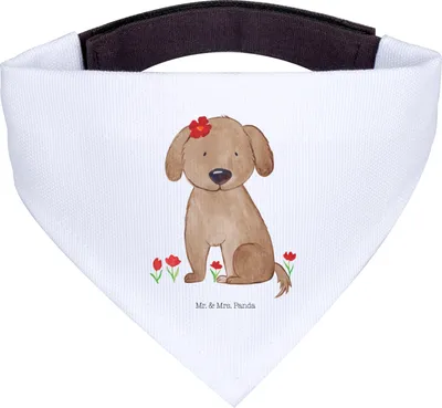Produktbild von Mr. & Mrs. Panda Bandana Hund Dame - Weiß - Geschenk, Sprüche, Niedlich, Liebe, Hunde, Halstuch für, Liebenswert, Hundehalstuch, Dreieckstuch, Hundeliebe