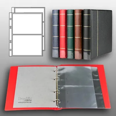 Produktbild von Prophila Collection Banknoten-Album (rot) mit 20 Hüllen für 50 Banknoten