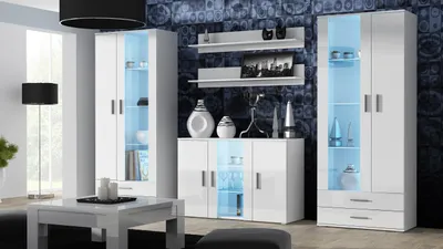 Productafbeelding van Furniture24 TV-meubel SOHO 10, modern woonkamerdesign, wit/wit hoogglans