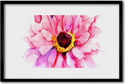Produktbild von Bild 60x40 MDF-Rahmen Wandkunst Blume auf Wand