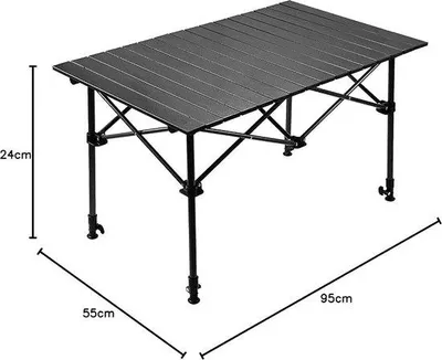 Produktbild von Famanu Picknicktisch Campingtisch Aluminium klappbar - 55 x 95 x 95 cm
