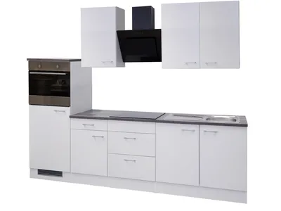 Produktbild von Küchenzeile mit E-Geräten - 270 cm breit - Weiß – Toska