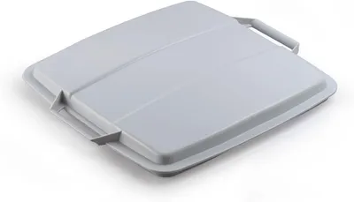 6 Deckel für Abfallbehälter 90 L, grau, 507x60x470 mm