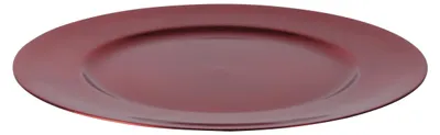 Produktbild von Dekoteller 33cm Kunststoff glänzend - Rot metallic