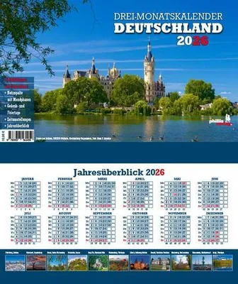 Image de calendrier 3 mois Allemagne 2026