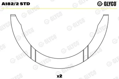 Produktbild von GLYCO Anlaufscheibe Kurbelwelle A182/2 STD für FIAT Seicento / 600 Schrägheck (187)