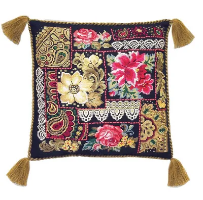 Image de Ensemble point de croix Riolis "Oreiller de fleurs", modèle de comptage