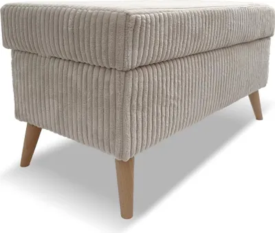 Obrázek produktu pro Taburet TESS s úložným prostorem - šedý - manšestr - LINCOLN 86
