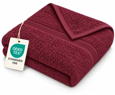 Zdjęcie produktu dla Ręcznik kąpielowy frotte 500 g/m² 100 x 150 cm, kolor bordowy