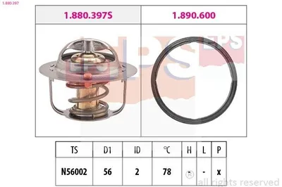 Produktbild von EPS Thermostat Kühlmittel 78°C für SUBARU FORESTER (SH) FORESTER (SG) Legacy IV Kombi (BP) IMPREZA Schrägheck (GR, GH, G3) IMPREZA Stufenheck (GD)