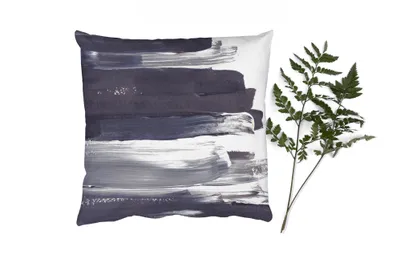 Produktbild von MuchoWow® Zierkissen Sofakissen Wohnzimmer Dekokissen 60x60 cm Farbe - Schwarz - Design - Sitzfläche - Foto Polster