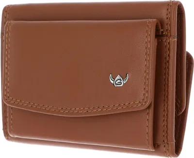 Zdjęcie produktu dla Złoty portfel skórzany Polo RFID Protect mini portfel 1314 Cognac brązowy