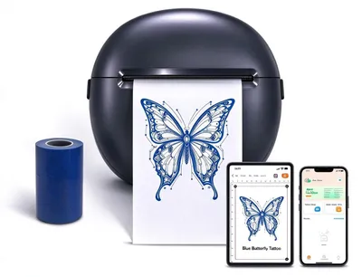 Obrázek produktu pro Mini šablona pro tetování, termální tiskárna, přenosová tiskárna pro tetování (přenosná)