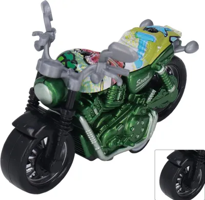 Obrázok produktu pre Mini model motorky, zliatina, vysoká simulácia, podporuje koordináciu, ťahacia hračka pre deti, zelená