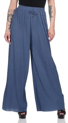 Produktbild von Damen Sommer Chiffon Hose Sommer Strandhose Lässig Blau S/M