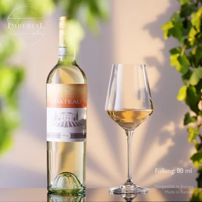 Zdjęcie produktu dla IMPERIAL kieliszki do białego wina 450ml "Athens" Zestaw 6 kieliszków do wina Riesling z kryształowego szkła Można myć w zmywarce