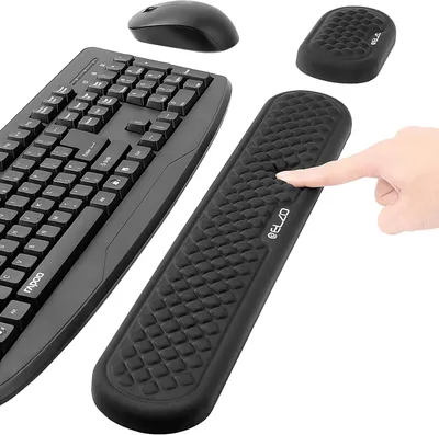 Obrázok produktu pre Ergonomická opierka zápästia pre klávesnicu a myš, mäkká pamäťová pena, protišmyková, pre prácu z domu