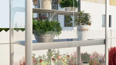 Produktbild von Vitavia Zusatzregal für Balkongewächshaus "Stad" aluminium eloxiert