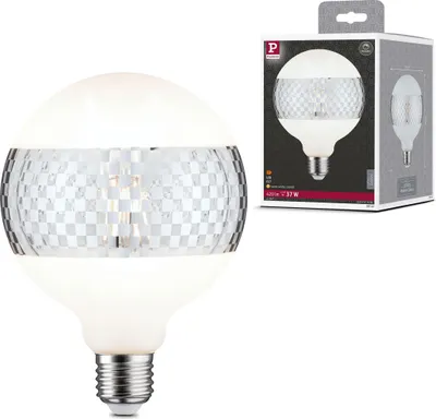 Obrázok produktu pre Paulmann LED G125 Krúžok zrkadlový strieborný lesklý šachovnicový E27