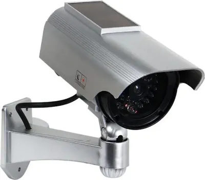 Zdjęcie produktu dla Atrapa kamery tubowej CCD solarna LED srebrna