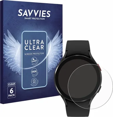 Produktbild von 6x Für Samsung Galaxy Watch 4 (44mm) Schutzfolie Savvies Displayschutz Display Schutz Folie Klar Transparent