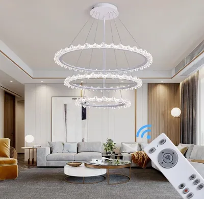 Produktbild von LED Deckenleuchte Fernbedienung/Handy-App Lichtfarbe einstellbar, LED fest integriert, Warm- bis Kaltweiß, Lichtfarbe und Helligkeit einstellbar, Mit App Steuerbar (TY1811-468 weiß)