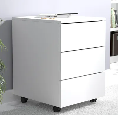 Produktbild von VCM Rollcontainer | Beistellcontainer mit Schubladen | Maße ca. H. 55 x B. 39 x T. 45 cm | Bürocontainer - Dalosa 3 Schubladen