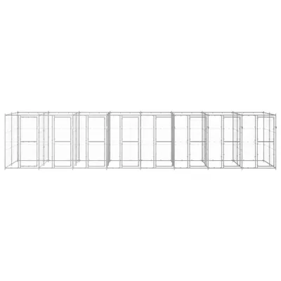 Produktbild von vidaXL Outdoor-Hundezwinger Verzinkter Stahl 19,36 m²