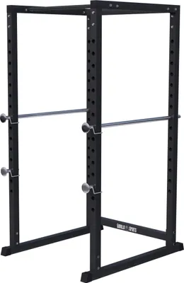 Produktbild von GORILLA SPORTS® Power Rack - 15-fach Verstellbar, Klimmzugstange, Hantelablage, Stahl - Power Cage, Squat Rack, Kraftstation, Fitnessstation