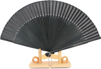 Produktbild von Holzfächer Handfächer Fächer Holz Dekofächer schwarz (02)