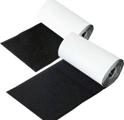 Immagine prodotto di Nastro in velcro – Extra largo e autoadesivo – 1 metro – 10 cm – Nero – Versatile