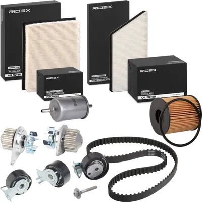 Produktbild von RIDEX Inspektionspaket Filterset passend für PEUGEOT 206 Schrägheck (2A/C) 206 SW (2E/K) 206 Stufenheck