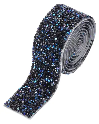 Strassband 3 cm x 1 Yard, selbstklebend, Schwarz AB, Glitzerband