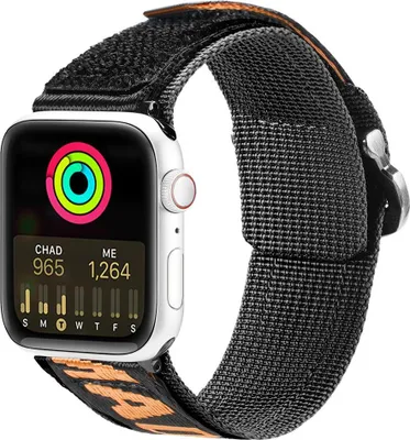 Produktbild von Dux Ducis Strap (Outdoor Version) Apple Watch Ultra, SE, 9, 8, 7, 6, 5, 4, 3, 2, 1 (49, 45, 44, 42 mm) Nylonband Armband Schwarz-Orange