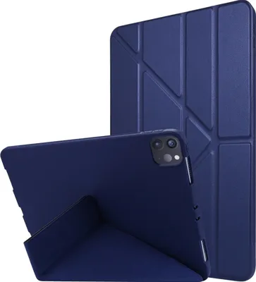 Produktbild von Mobigear Origami iPad Pro 11 Zoll (2025) Hülle Klapphülle - Dunkelblau