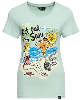 Produktbild von Queen Kerosin T-Shirt - Get Out Of My Sun Mint 3XL