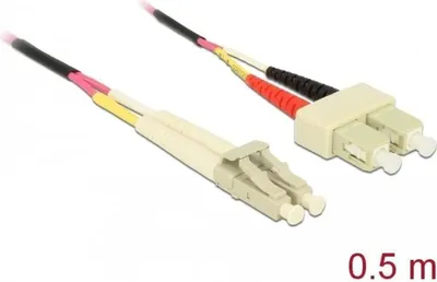 Image de DELOCK Cable câble fibre optique LC vers SC Multimode OM4 0.5 m