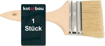 Immagine prodotto di KOTARBAU® Pennelli per pittura Con manico in legno Tutti da 90 mm Pennello piatto Macchia Smalto Colori per pittura Pennello per pittura Colori acrilici Setole resistenti allo strappo Lavabile Uni