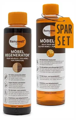 Produktbild von Renuwell Möbel Öl 500 ml - Regenerator 500 ml Spar-Set